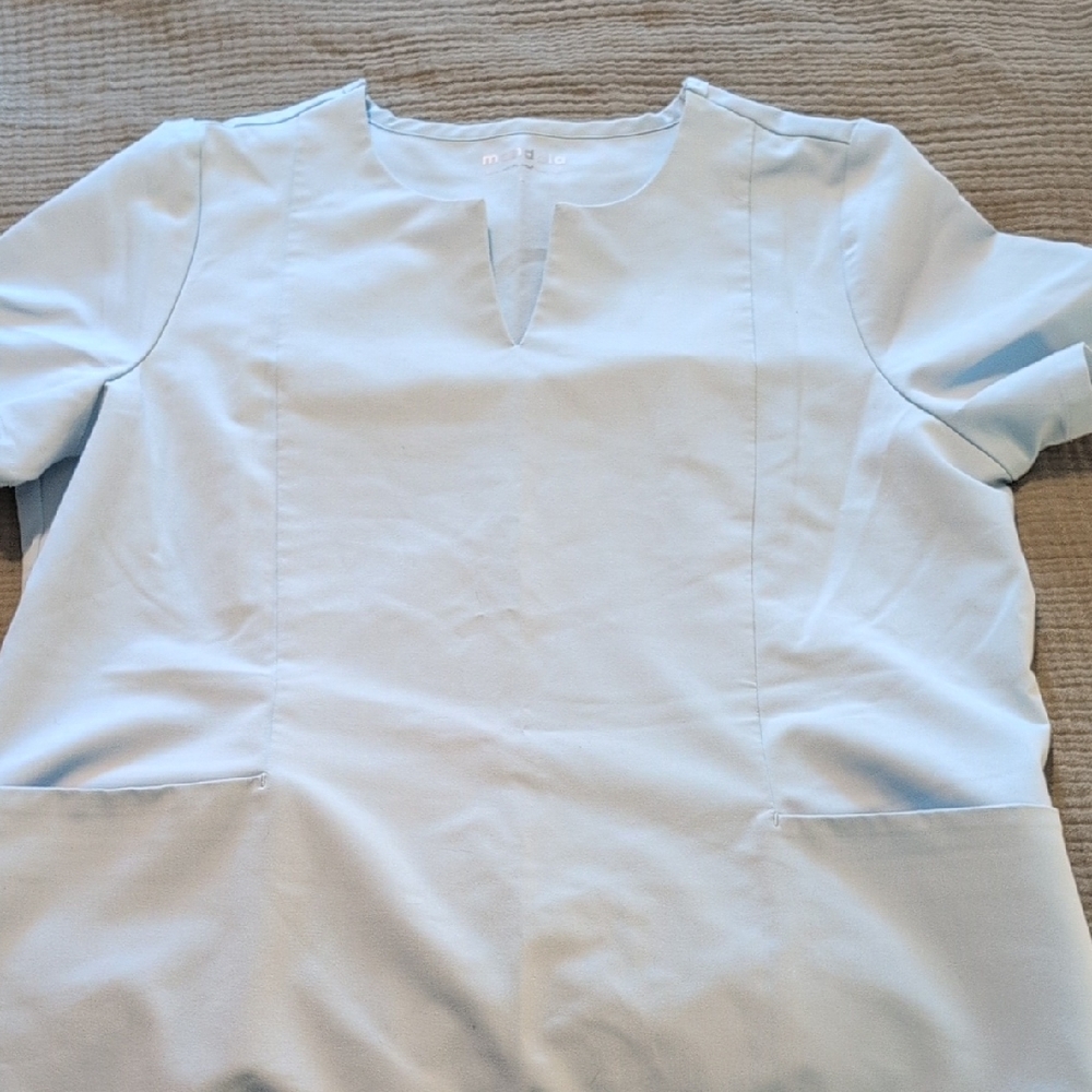 Light Blue Women's Scrub Top